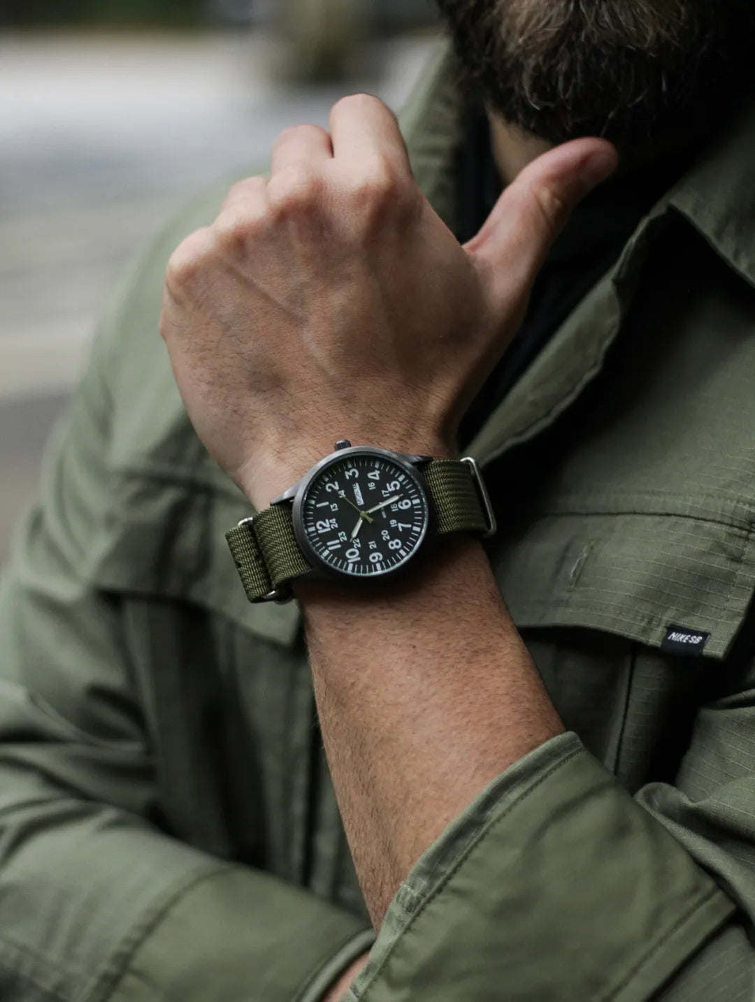 PULSEIRA NATO MILITARY VERDE PÂNTANO
