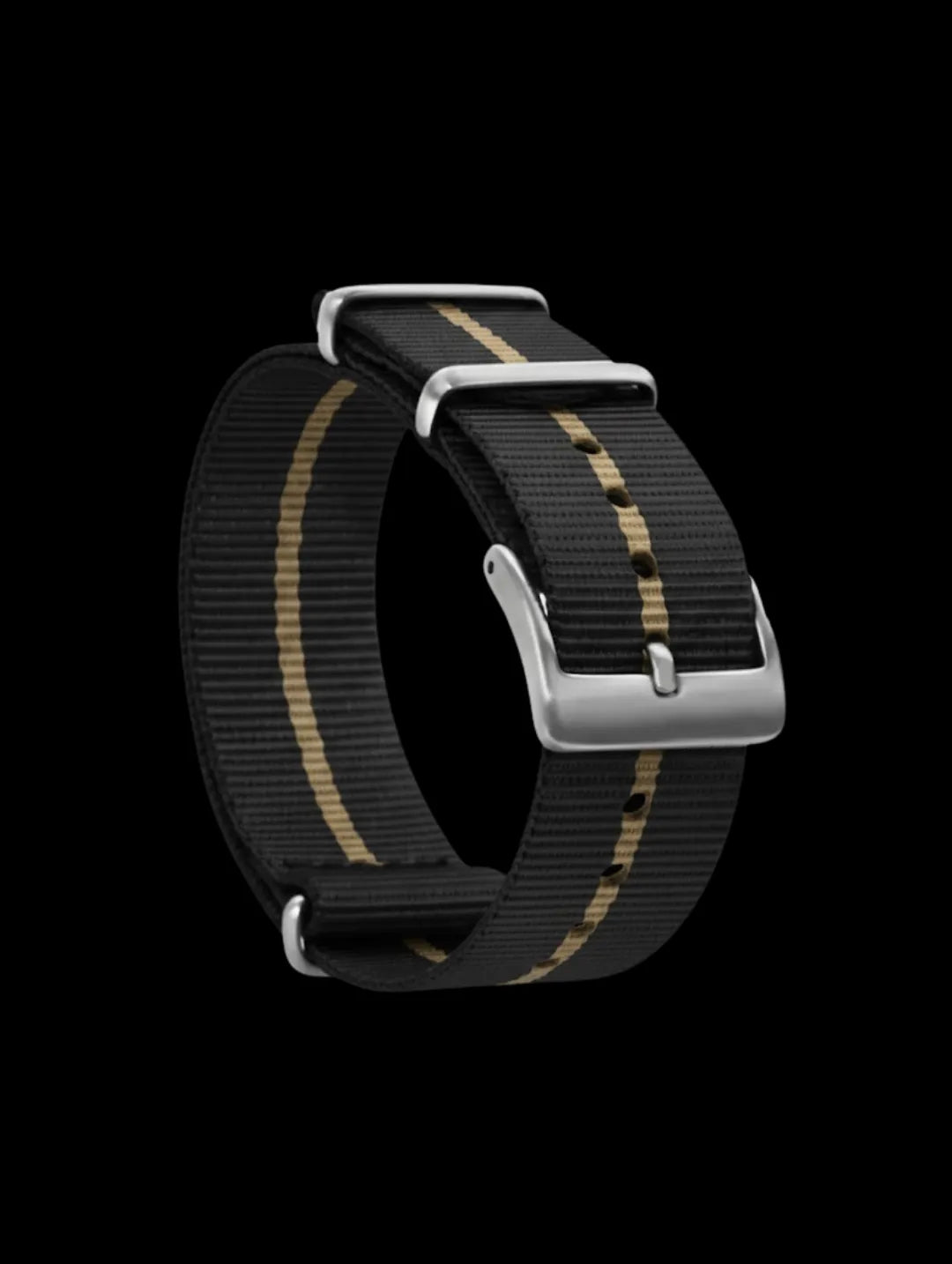 PULSEIRA NATO MILITARY PRETO E KHAKI