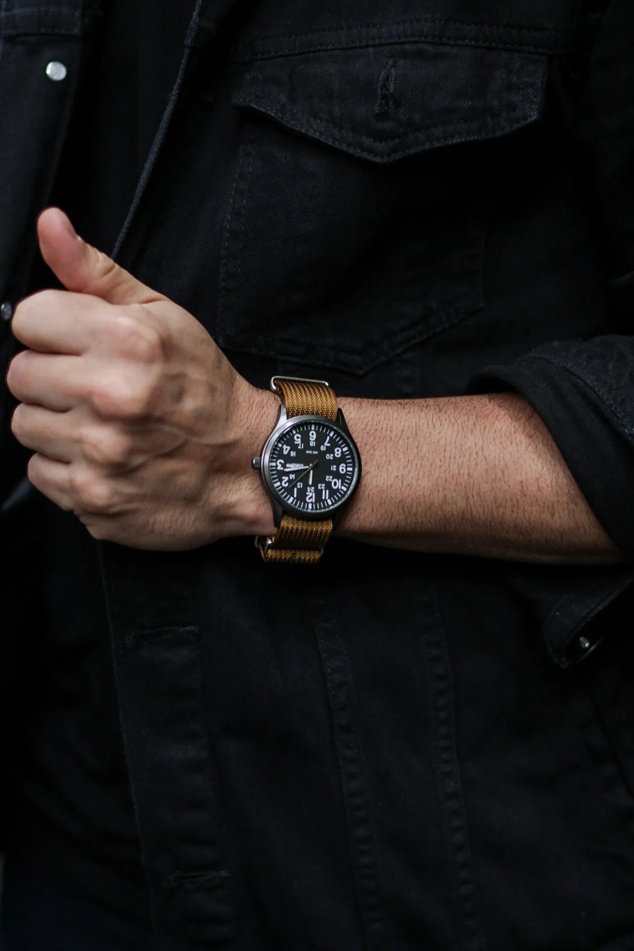 PULSEIRA NATO MILITARY MARROM COYOTE