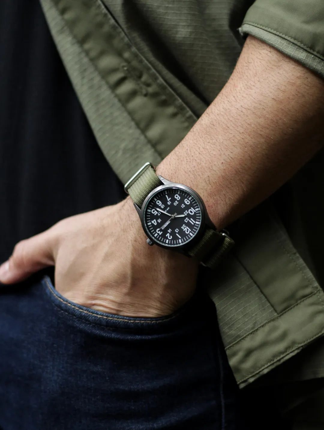 PULSEIRA NATO MILITARY VERDE PÂNTANO